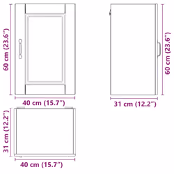 vidaXL Kitchen Wall CabinetÂ Porto Grey Sonoma Engineered Wood - Additional view 3