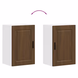 vidaXL Kitchen Wall CabinetÂ Porto Brown Oak Engineered Wood kitchen wall unit - Additional view 8
