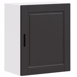 vidaXL Kitchen Wall CabinetÂ Porto Black Engineered Wood kitchen wall unit
