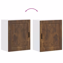 vidaXL Kitchen Wall CabinetÂ Porto Smoked Oak Engineered Wood kitchen wall unit - Additional view 8