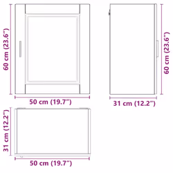 vidaXL Oven CabinetÂ Kitchen Cabinet Oven Unit Oven Base Unit Engineered Wood - grey sonoma - Additional view 3