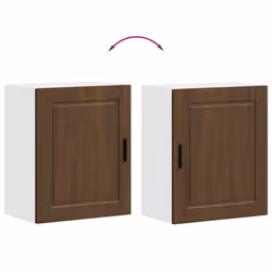vidaXL Kitchen Wall CabinetÂ Porto Brown Oak Engineered Wood kitchen wall unit - Additional view 8