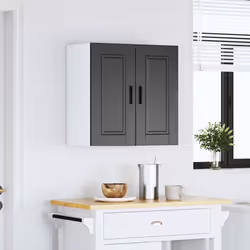 vidaXL Kitchen Wall Cabinet Porto Black Engineered Wood kitchen wall unit