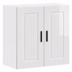 vidaXL Kitchen Wall Cabinet Porto High Gloss White Engineered Wood