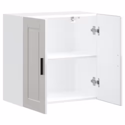 vidaXL Kitchen Wall Cabinet Porto High Gloss White Engineered Wood - Additional view 4