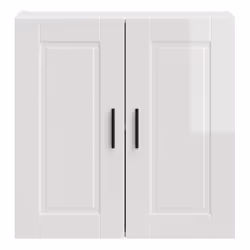 vidaXL Kitchen Wall Cabinet Porto High Gloss White Engineered Wood - Additional view 5