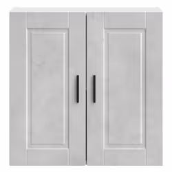 vidaXL Kitchen Wall Cabinet Porto Concrete Grey Engineered Wood - Additional view 5