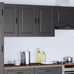 vidaXL Kitchen Wall Cabinet Porto Black Engineered Wood kitchen wall unit
