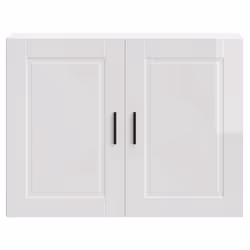 vidaXL Kitchen Wall Cabinet Porto High Gloss White Engineered Wood - Additional view 5