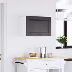vidaXL Kitchen Wall Cabinet Porto Black Engineered Wood kitchen wall unit