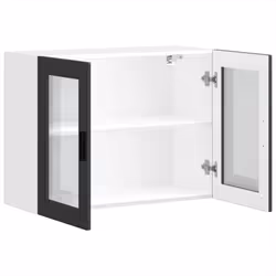 vidaXL Kitchen Wall Cabinet with Glass Door Porto Black kitchen wall unit - Additional view 5