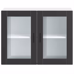 vidaXL Kitchen Wall Cabinet with Glass Door Porto Black kitchen wall unit - Additional view 6