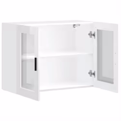 vidaXL Kitchen Wall Cabinet with Glass Door Porto High Gloss White - Additional view 5