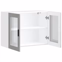 vidaXL Kitchen Wall Cabinet with Glass Door Porto Concrete Grey - Additional view 5