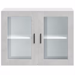 vidaXL Kitchen Wall Cabinet with Glass Door Porto Concrete Grey - Additional view 6