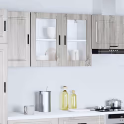 vidaXL Kitchen Wall Cabinet with Glass Door Porto Grey Sonoma - Additional view 2