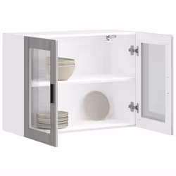 vidaXL Kitchen Wall Cabinet with Glass Door Porto Grey Sonoma - Additional view 4