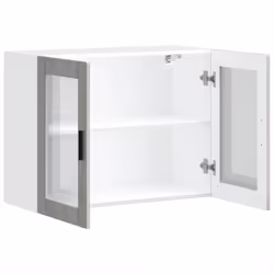 vidaXL Kitchen Wall Cabinet with Glass Door Porto Grey Sonoma - Additional view 5