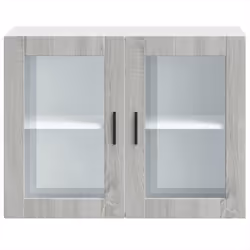vidaXL Kitchen Wall Cabinet with Glass Door Porto Grey Sonoma - Additional view 6