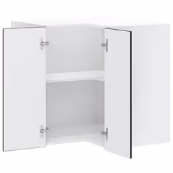 vidaXL Kitchen Wall Corner Cabinet "Porto" Black Engineered Wood - Additional view 4