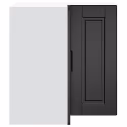 vidaXL Kitchen Wall Corner Cabinet "Porto" Black Engineered Wood - Additional view 5