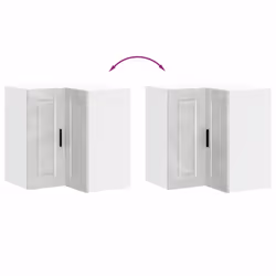 vidaXL Kitchen Wall Corner Cabinet "Porto" Concrete Grey Engineered Wood - Additional view 7