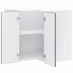 vidaXL Kitchen Wall Corner Cabinet "Porto" Smoked Oak Engineered Wood - Additional view 4