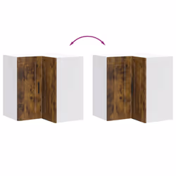 vidaXL Kitchen Wall Corner Cabinet "Porto" Smoked Oak Engineered Wood - Additional view 7