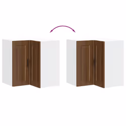 vidaXL Kitchen Wall Corner Cabinet "Porto" Brown Oak Engineered Wood - Additional view 7