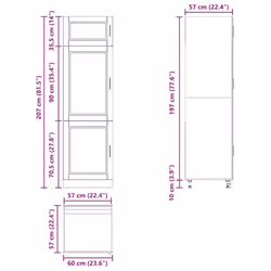 vidaXL Kitchen Cupboard "Porto" High Gloss White Engineered Wood - Additional view 10