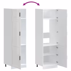 vidaXL Kitchen Cupboard "Porto" High Gloss White Engineered Wood - Additional view 6