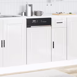 vidaXL Dishwasher Panel Porto High Gloss White 45x1,5x67 cm Engineered Wood