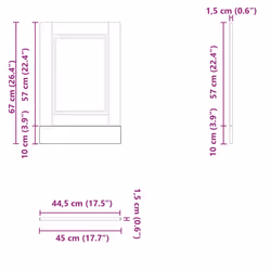 vidaXL Dishwasher Panel Porto Grey Sonoma 45x1,5x67 cm Engineered Wood