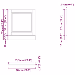 vidaXL Dishwasher Panel Porto Concrete Grey 60x1.5x67 cm Engineered Wood - Additional view 7
