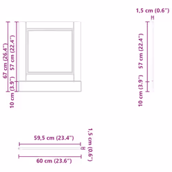 vidaXL Dishwasher Panel Porto Smoked Oak 60x1.5x67 cm Engineered Wood