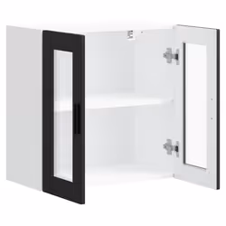 vidaXL Kitchen Wall Cabinet with Glass Door Porto Black kitchen wall unit - Additional view 5