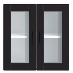 vidaXL Kitchen Wall Cabinet with Glass Door Porto Black kitchen wall unit - Additional view 6