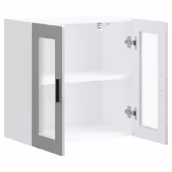 vidaXL Kitchen Wall Cabinet with Glass Door Porto Concrete Grey - Additional view 5