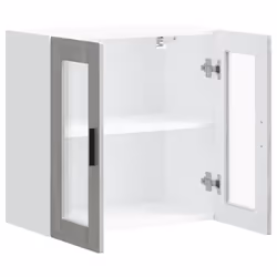 vidaXL Kitchen Wall Cabinet with Glass Door Porto Grey Sonoma - Additional view 5
