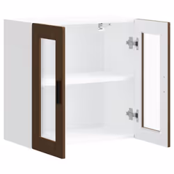 vidaXL Kitchen Wall Cabinet with Glass Door Porto Brown Oak kitchen wall unit - Additional view 5