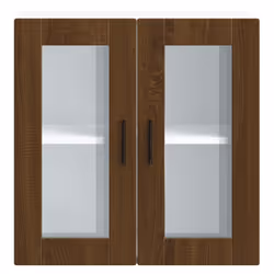 vidaXL Kitchen Wall Cabinet with Glass Door Porto Brown Oak kitchen wall unit - Additional view 6