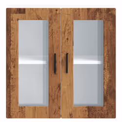 vidaXL Kitchen Wall Cabinet with Glass Door Porto Old Wood kitchen wall unit - Additional view 6