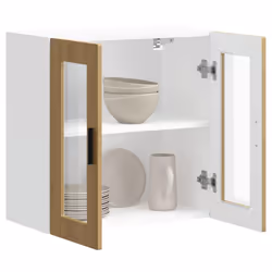 vidaXL Kitchen Wall Cabinet with Glass Door Porto Artisan Oak - Additional view 4