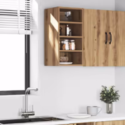 vidaXL Kitchen Cabinet Home Storage Shelf Organiser Cupboard Engineered Wood - artisan oak, 1 pcs piece - Additional view 2