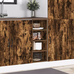 vidaXL Kitchen Cabinet Home Storage Shelf Organiser Cupboard Engineered Wood - smoked oak, 1 pcs piece - Additional view 2
