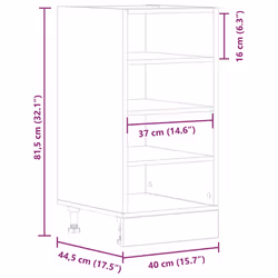 vidaXL Kitchen Cabinet Home Storage Shelf Organiser Cupboard Engineered Wood - grey sonoma, 1 pcs piece - Additional view 3