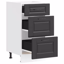 vidaXL Kitchen Base Cabinet Porto Black Engineered Wood sink base cabinet - Additional view 4