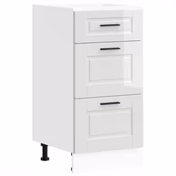vidaXL Kitchen Base Cabinet Porto High Gloss White Engineered Wood