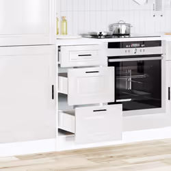 vidaXL Kitchen Base Cabinet Porto High Gloss White Engineered Wood