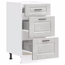 vidaXL Kitchen Base Cabinet Porto Concrete Grey Engineered Wood - Additional view 4
